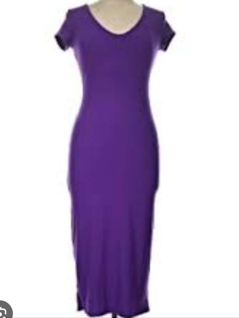 See You Monday Purple Midi Scoop-Neck Dress Size Large New